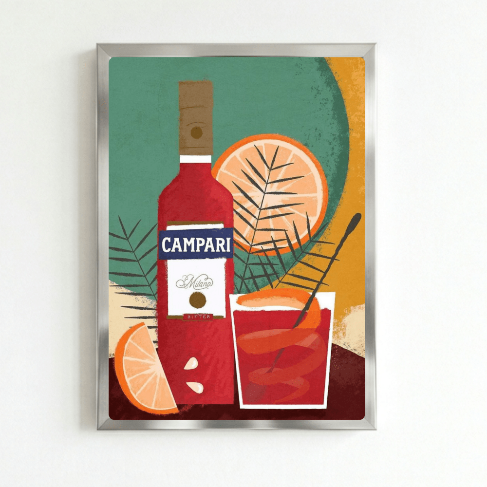 Campari bar decoration - Vibes DistrictCampari bar decoration poster SilverVibes District