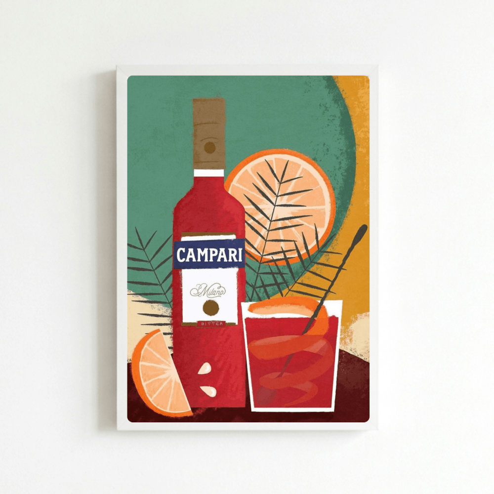 Campari bar decoration - Vibes DistrictCampari bar decoration poster BiancoVibes District