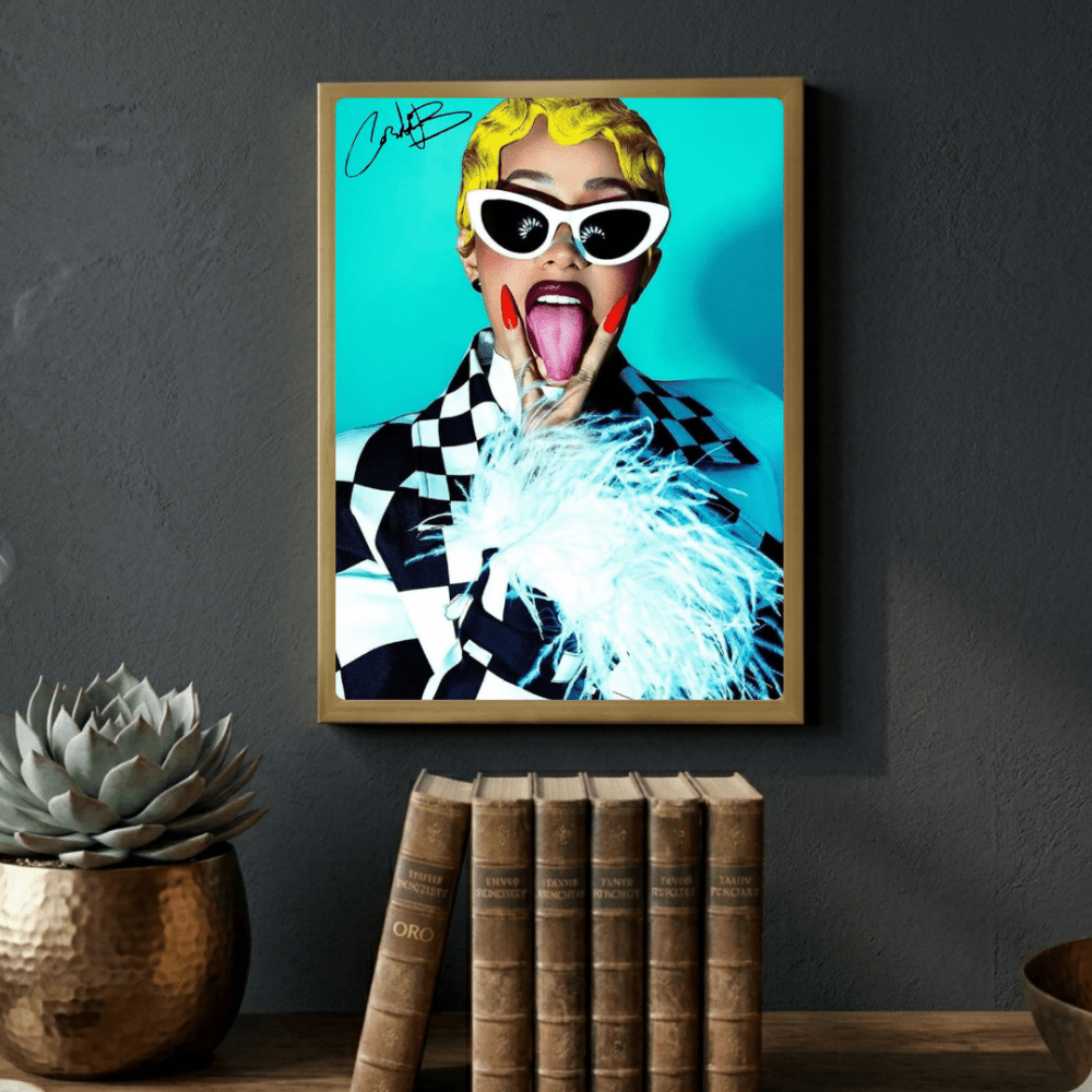 Cardi B Poster with Frame - Vibes DistrictCardi B Poster with Frame GoldVibes District