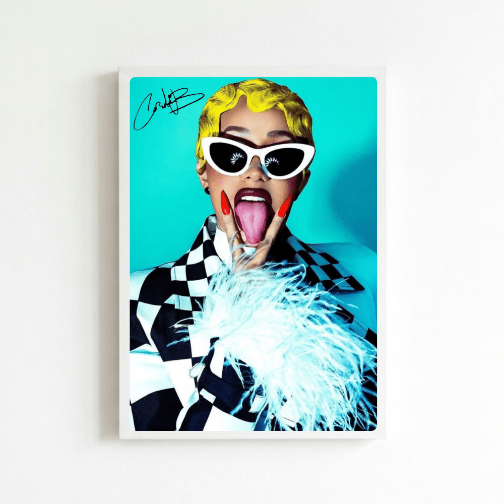 Cardi B Poster with Frame - Vibes DistrictCardi B Poster with Frame BiancoVibes District