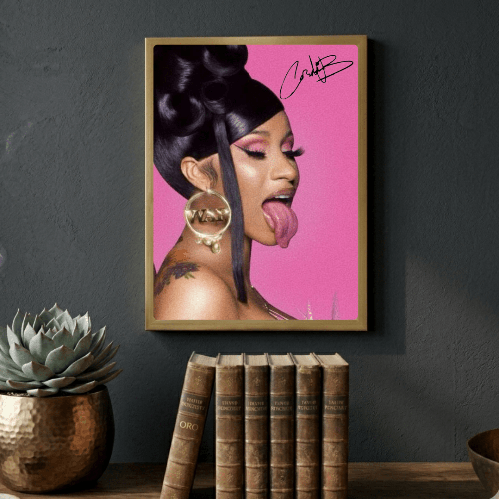 Cardi B Poster with Frame - Vibes DistrictCardi B Poster with Frame GoldVibes District