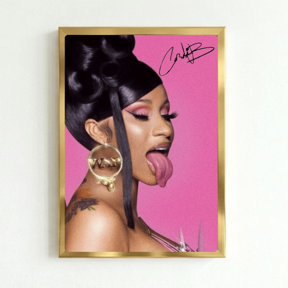 Cardi B Poster with Frame - Vibes DistrictCardi B Poster with Frame GoldVibes District