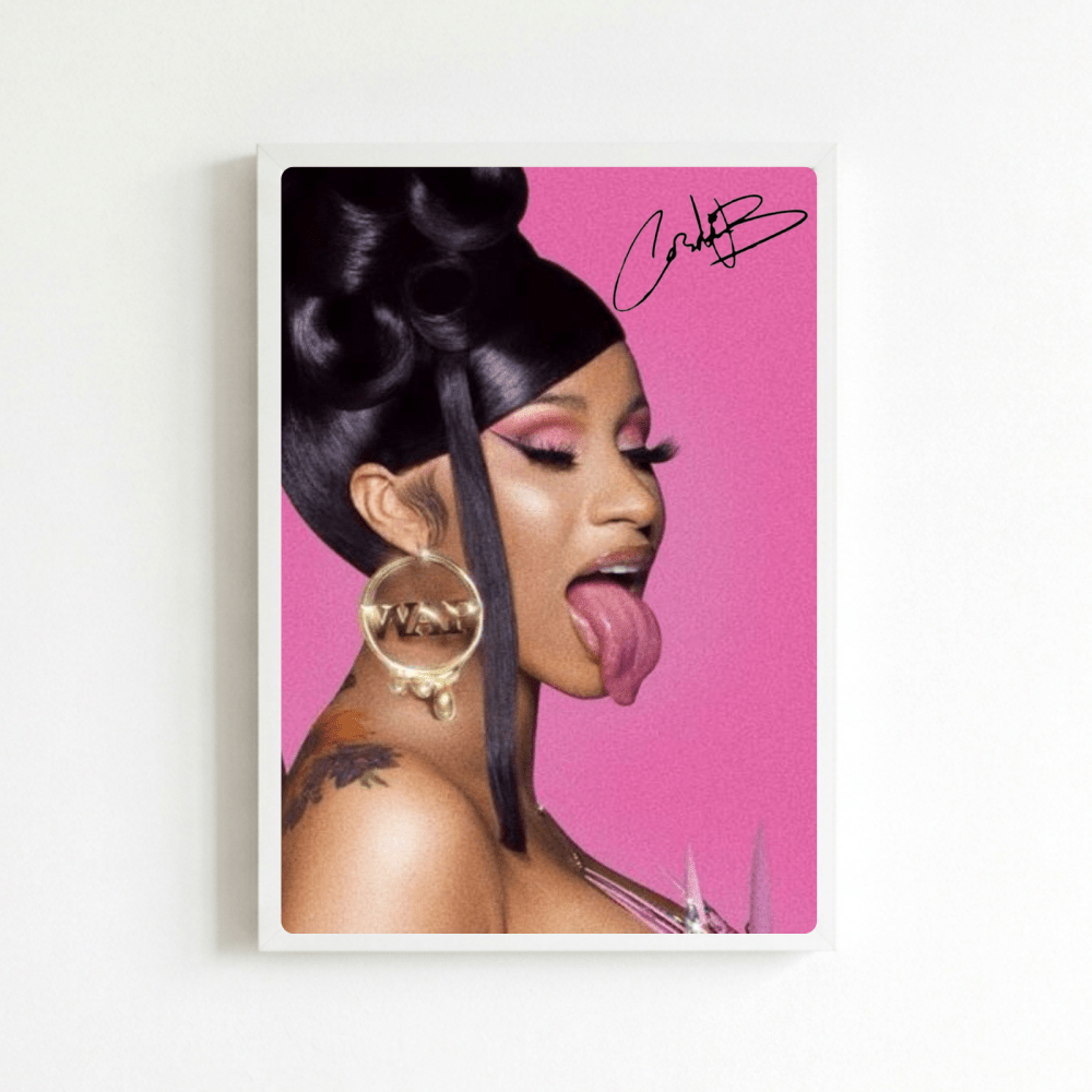 Cardi B Poster with Frame - Vibes DistrictCardi B Poster with Frame BiancoVibes District