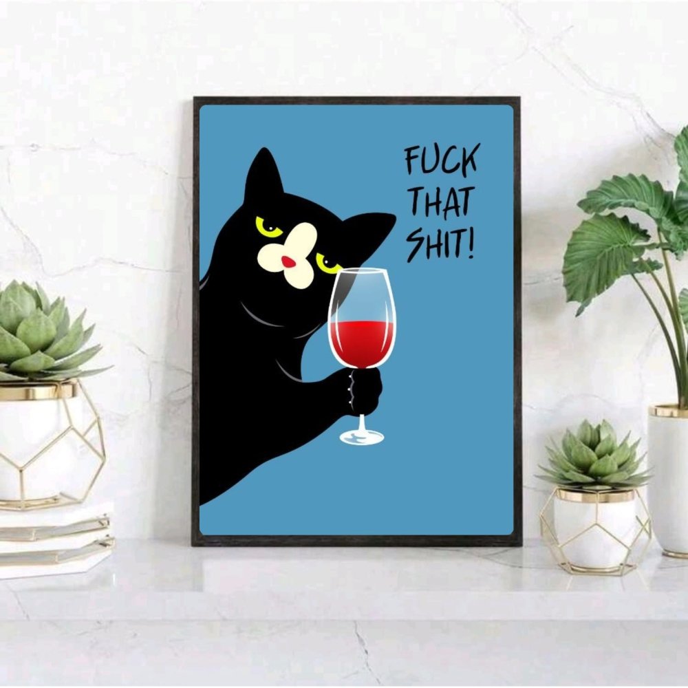 cat, bar and restaurant decoration - Vibes Districtcat, bar and restaurant decoration poster BiancoVibes District