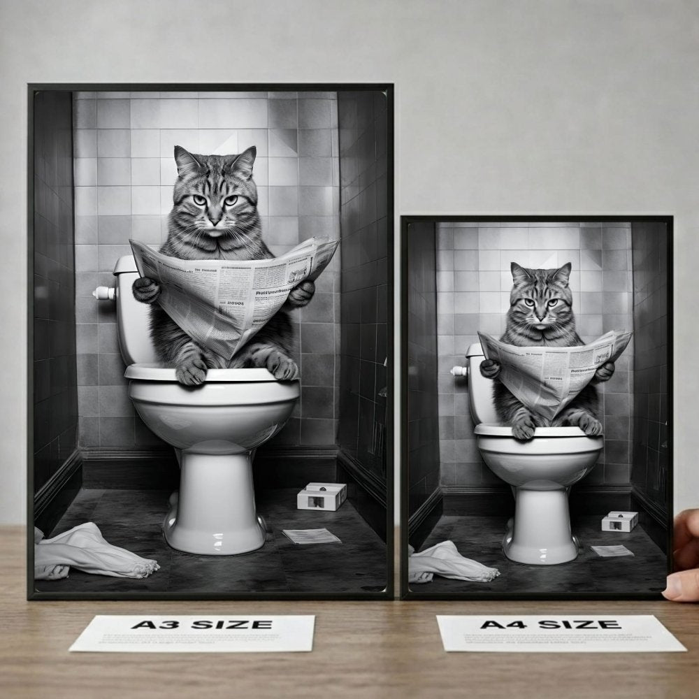 Cat house deco bathroom - Vibes DistrictCat house deco bathroom poster GoldVibes District