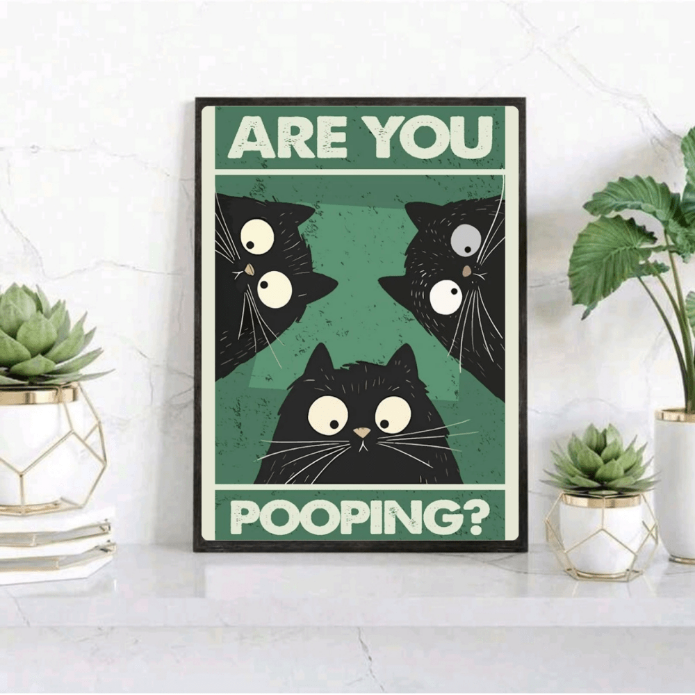 Cat house deco bathroom - Vibes DistrictCat house deco bathroom poster GoldVibes District