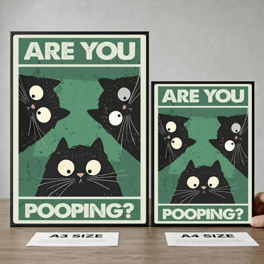 Cat house deco bathroom - Vibes DistrictCat house deco bathroom poster GoldVibes District