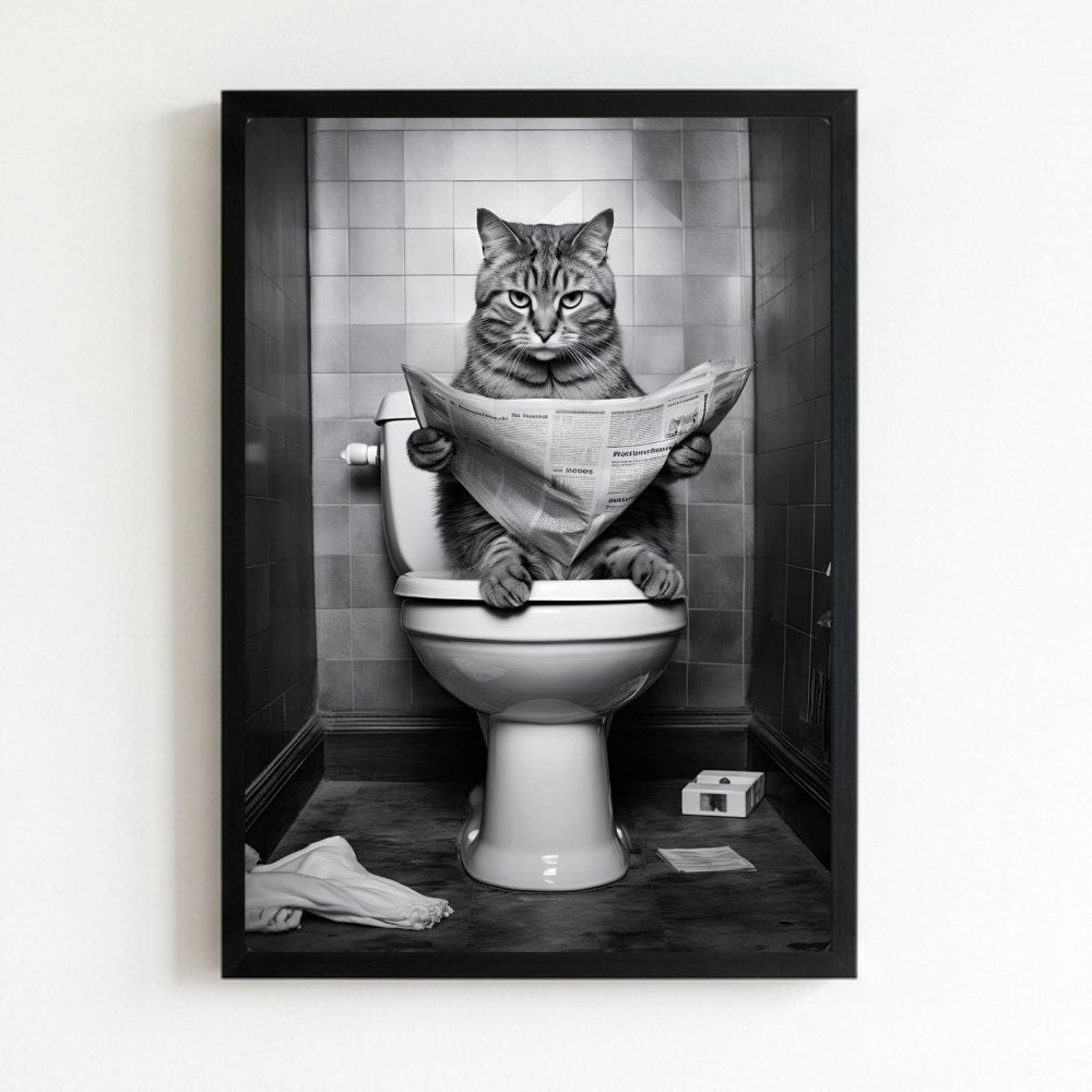 Cat house deco bathroom - Vibes DistrictCat house deco bathroom poster NeroVibes District