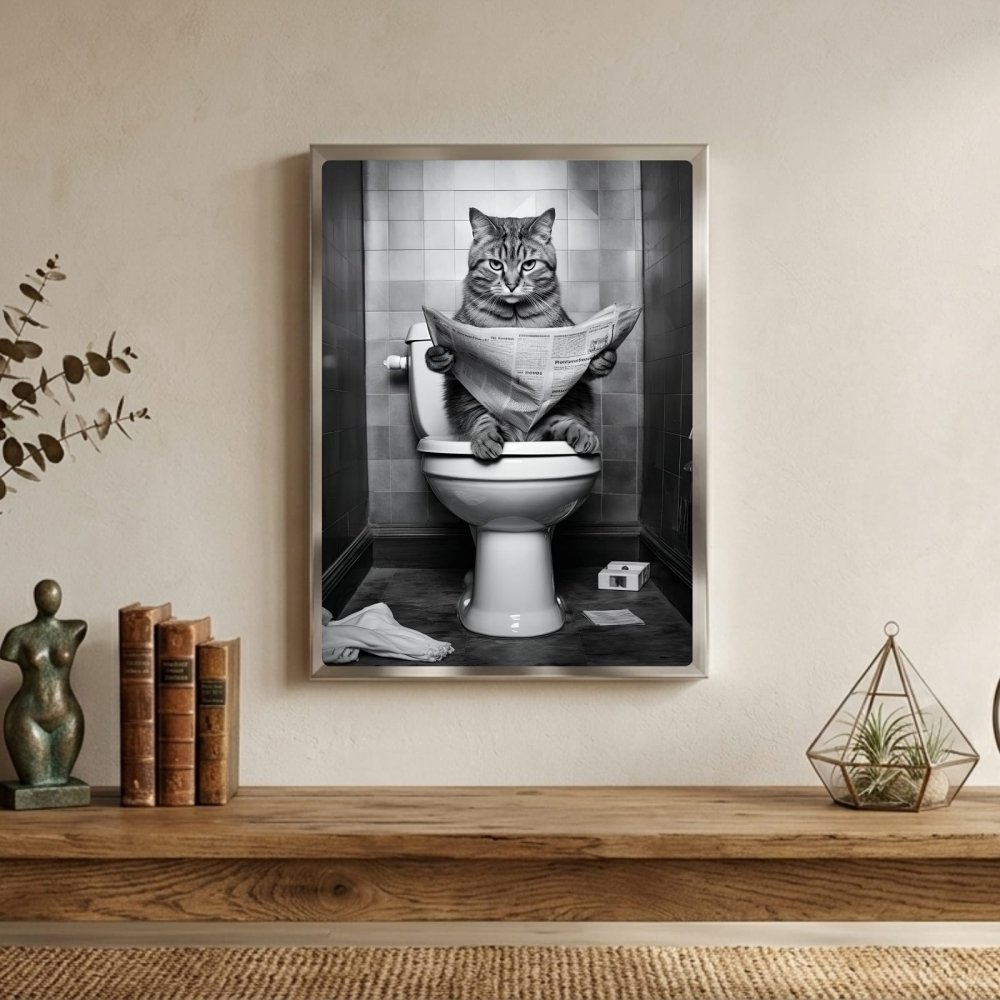 Cat house deco bathroom - Vibes DistrictCat house deco bathroom poster GoldVibes District