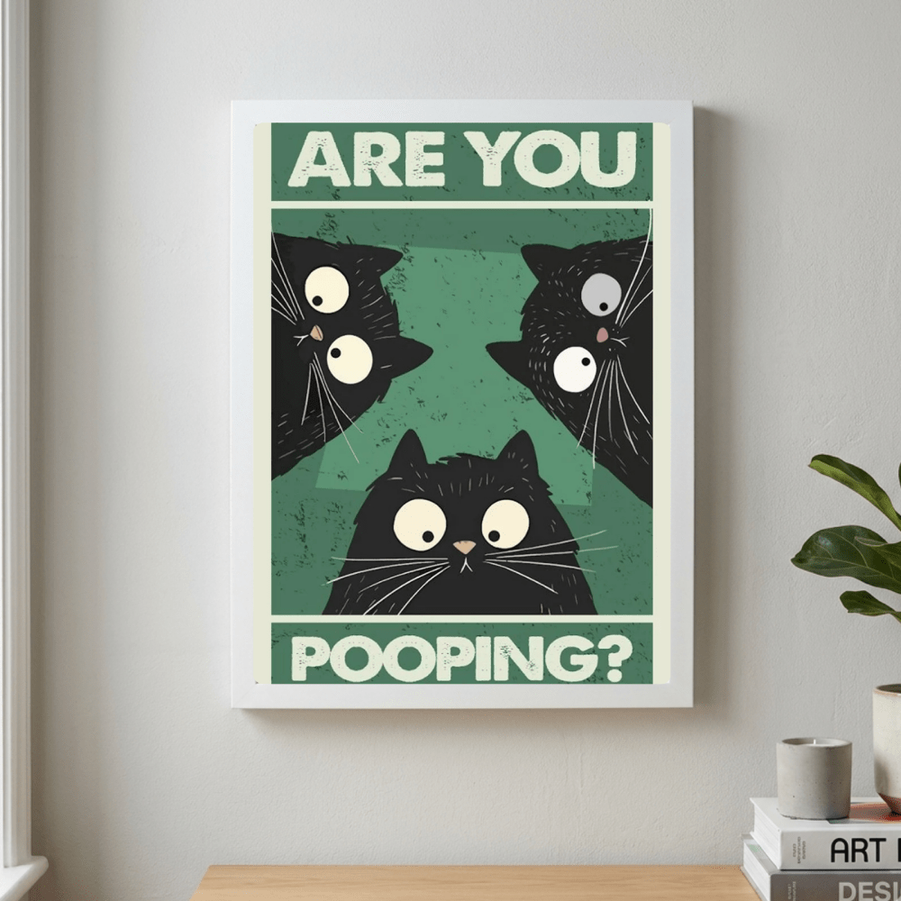 Cat house deco bathroom - Vibes DistrictCat house deco bathroom poster GoldVibes District