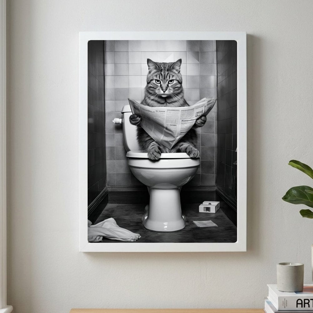 Cat house deco bathroom - Vibes DistrictCat house deco bathroom poster GoldVibes District