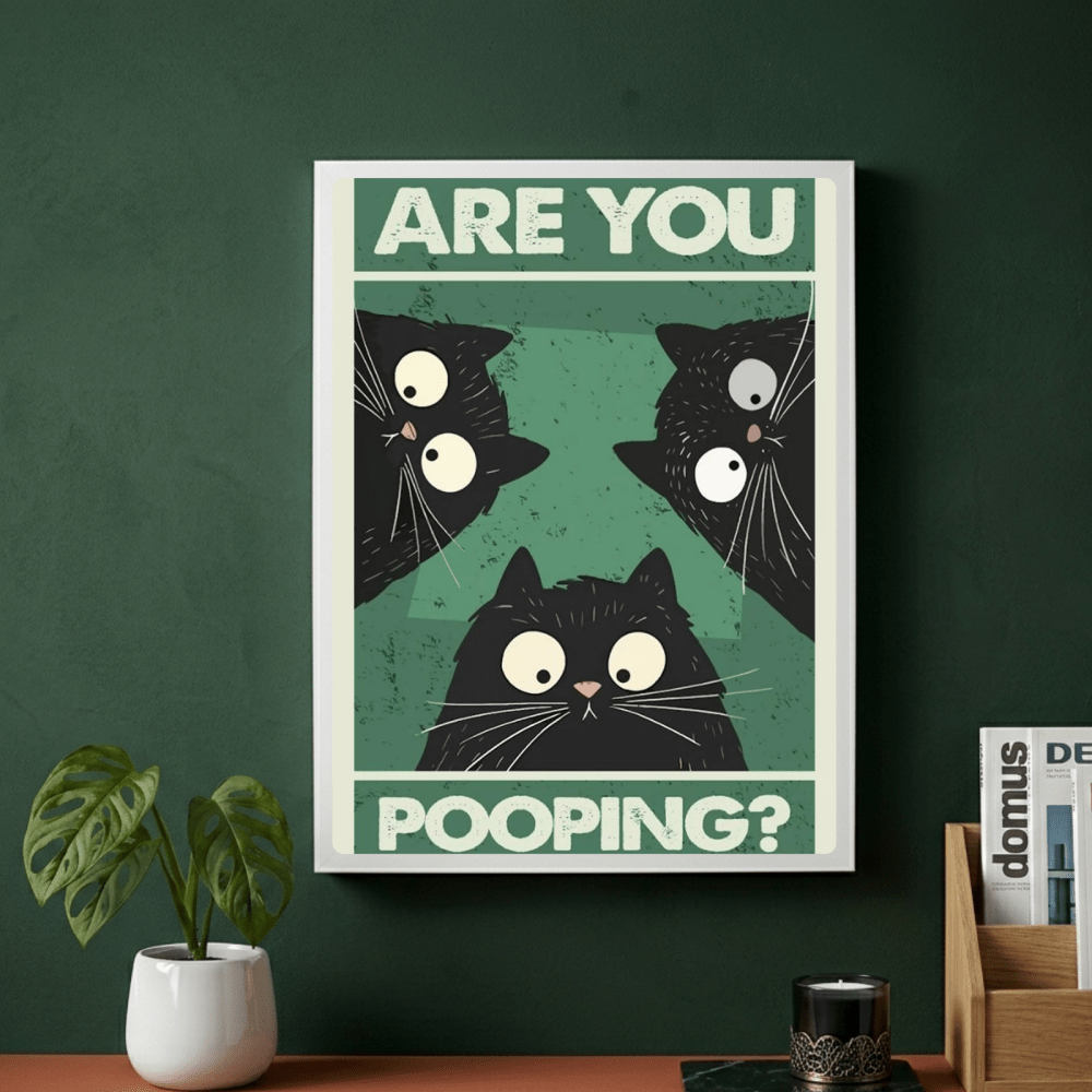 Cat house deco bathroom - Vibes DistrictCat house deco bathroom poster GoldVibes District