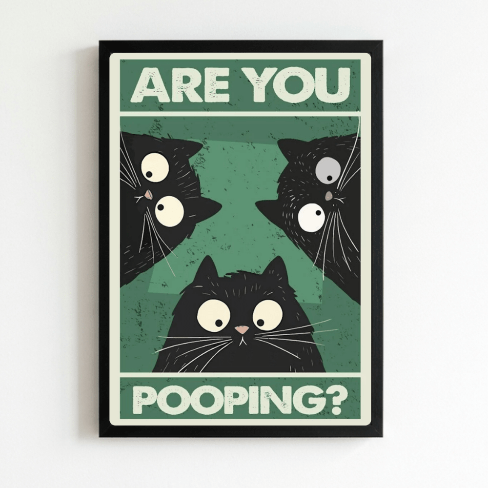 Cat house deco bathroom - Vibes DistrictCat house deco bathroom poster NeroVibes District