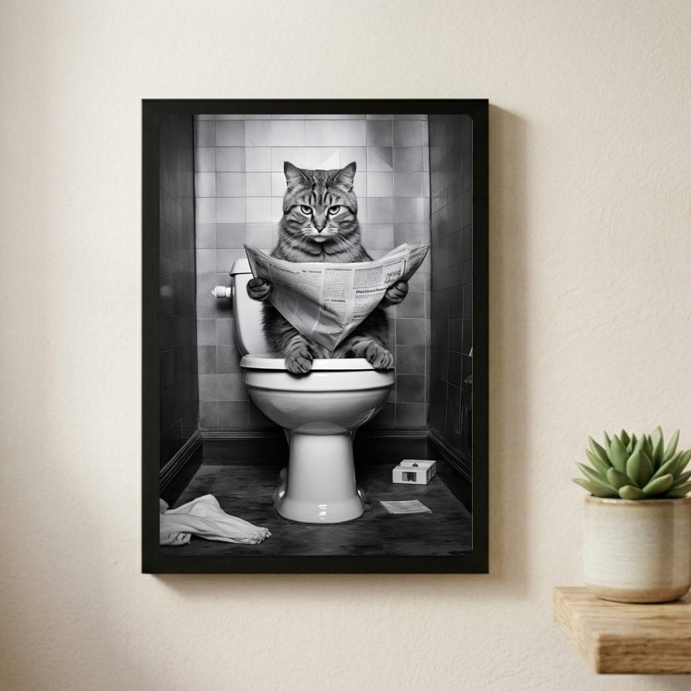 Cat house deco bathroom - Vibes DistrictCat house deco bathroom poster GoldVibes District