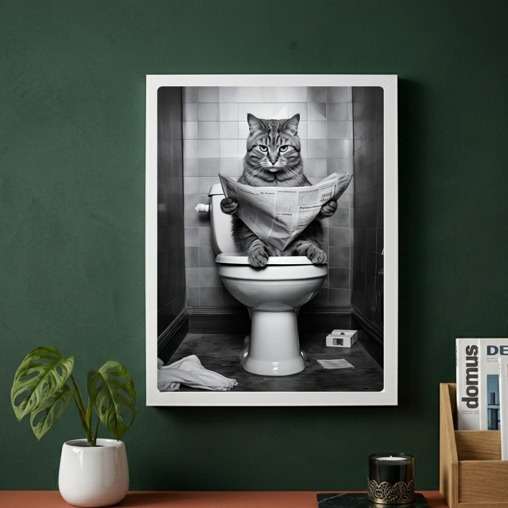 Cat house deco bathroom - Vibes DistrictCat house deco bathroom poster GoldVibes District