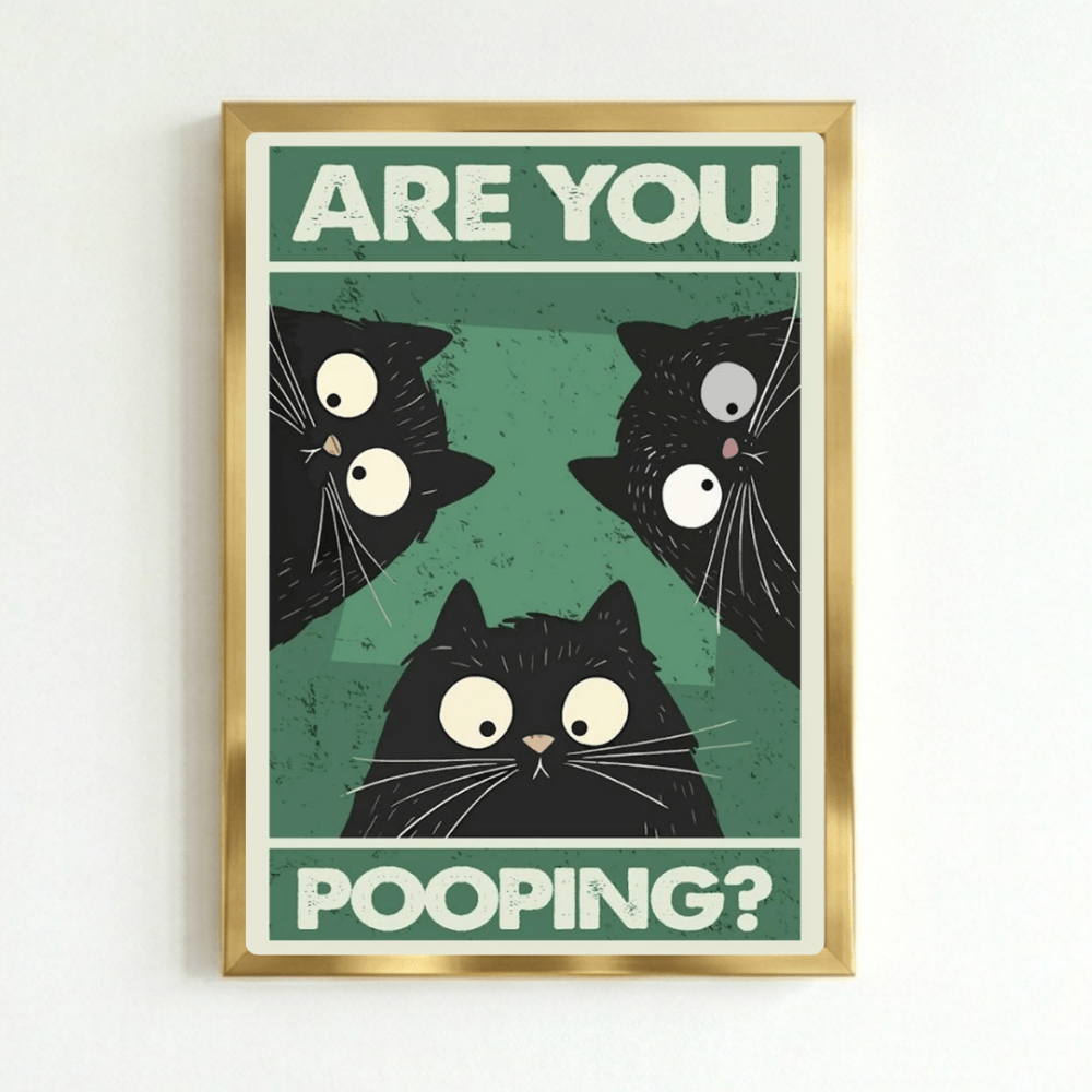 Cat house deco bathroom - Vibes DistrictCat house deco bathroom poster GoldVibes District