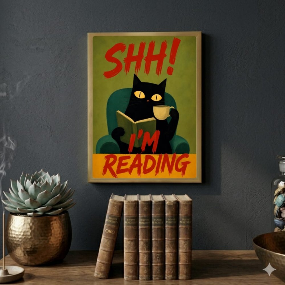 cat posters for library - Vibes Districtcat posters for library poster NeroVibes District