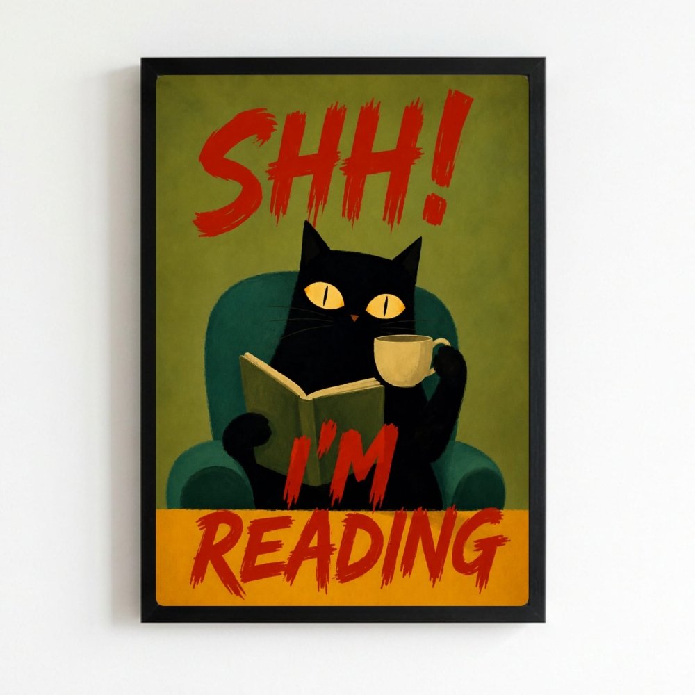 cat posters for library - Vibes Districtcat posters for library poster NeroVibes District