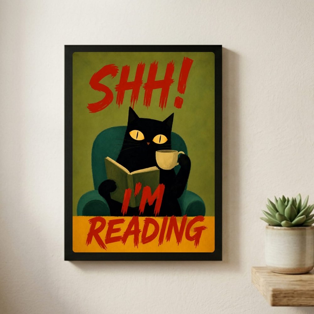 cat posters for library - Vibes Districtcat posters for library poster NeroVibes District