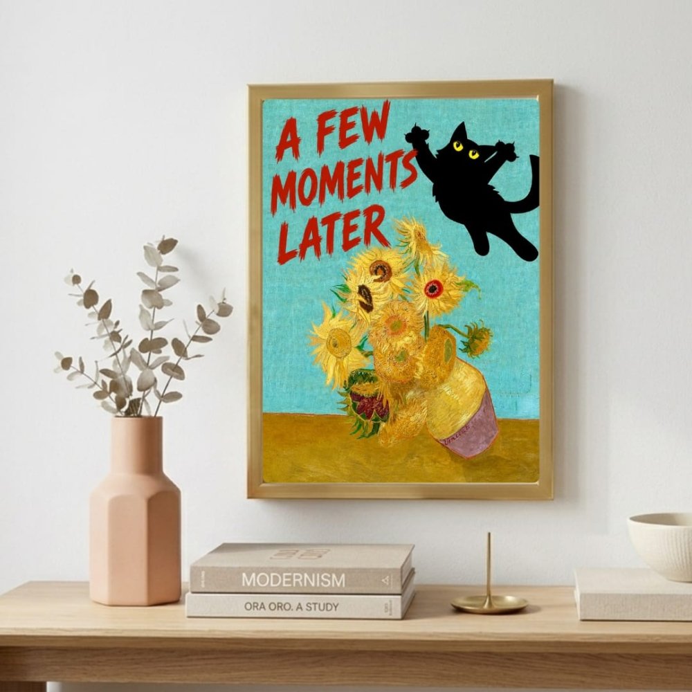 cat posters van gogh - Vibes Districtcat posters van gogh poster GoldVibes District