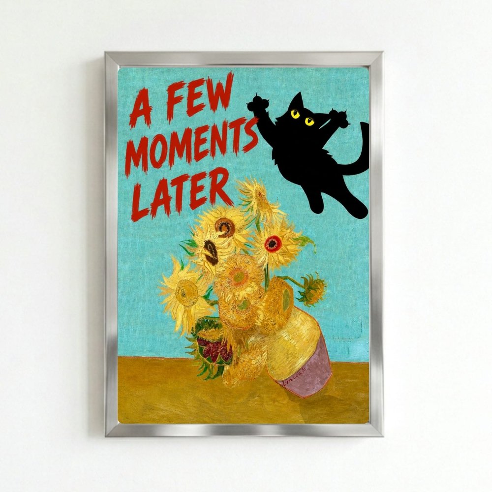 cat posters van gogh - Vibes Districtcat posters van gogh poster SilverVibes District