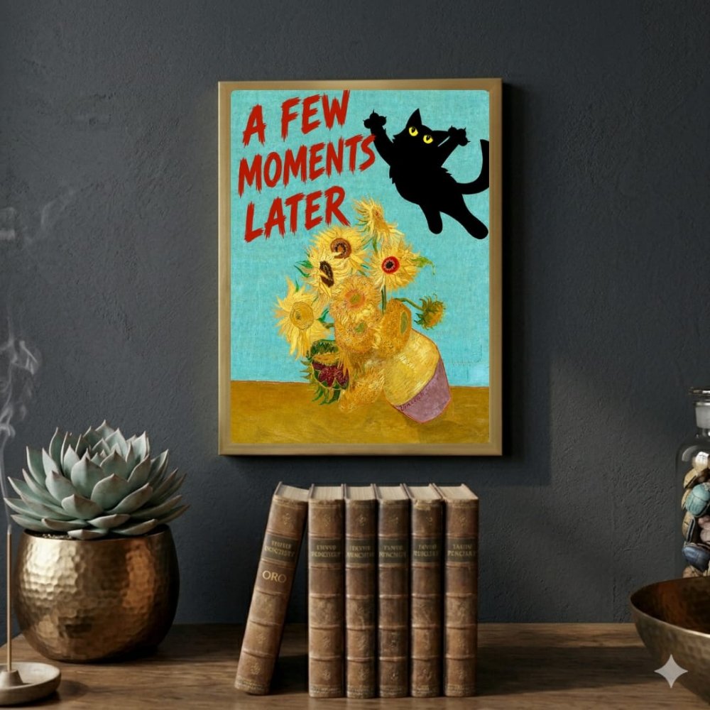 cat posters van gogh - Vibes Districtcat posters van gogh poster GoldVibes District