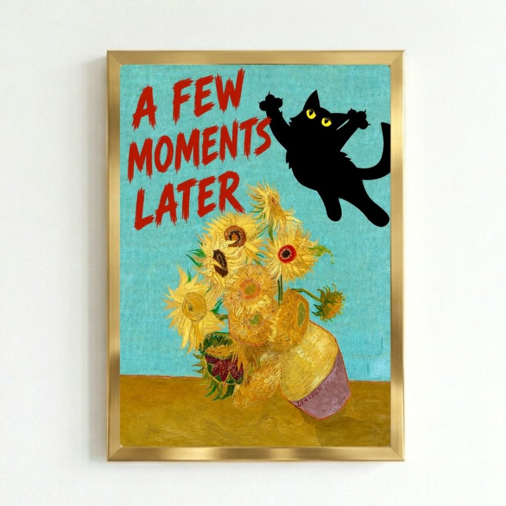 cat posters van gogh - Vibes Districtcat posters van gogh poster GoldVibes District