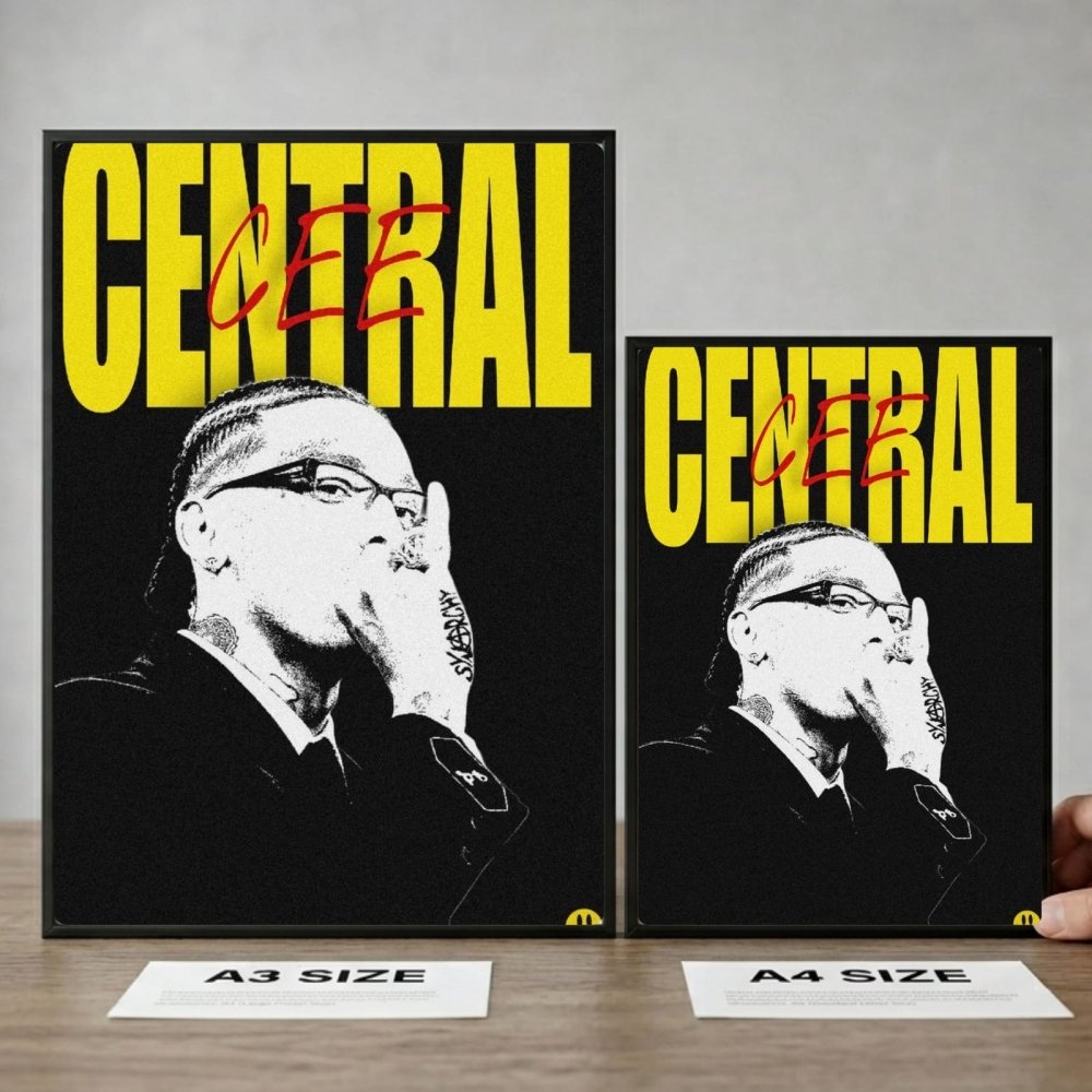 Central Cee Poster with Frame - Vibes DistrictCentral Cee Poster with Frame poster SilverVibes District