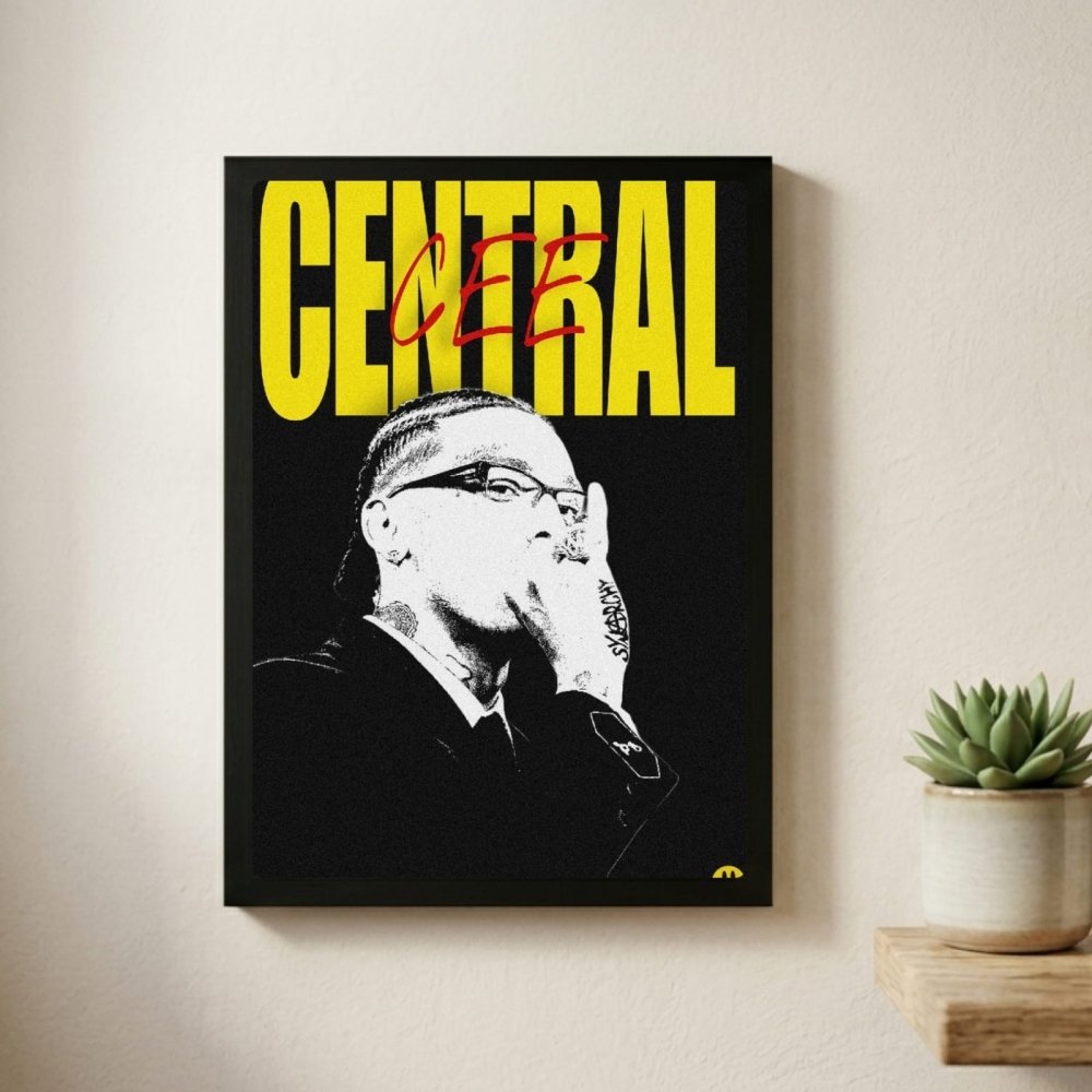 Central Cee Poster with Frame - Vibes DistrictCentral Cee Poster with Frame poster SilverVibes District
