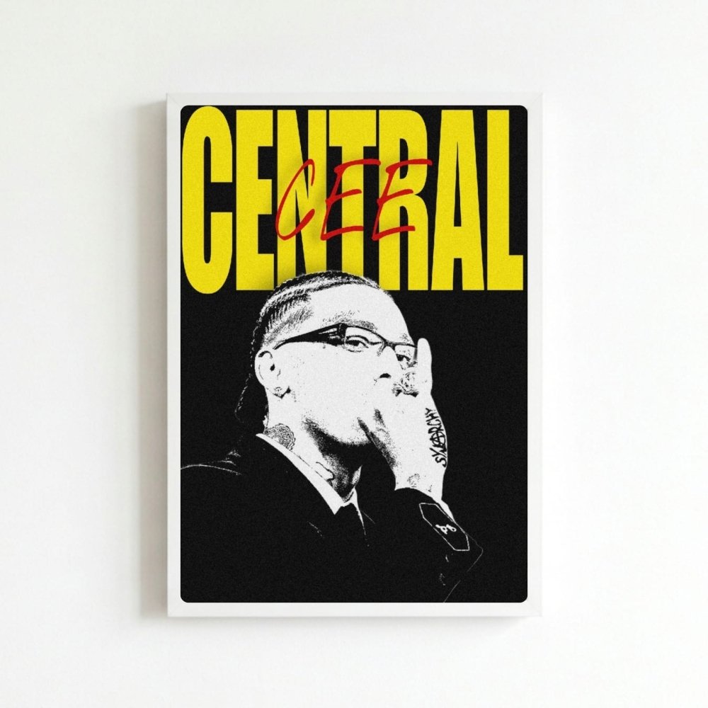 Central Cee Poster with Frame - Vibes DistrictCentral Cee Poster with Frame poster BiancoVibes District
