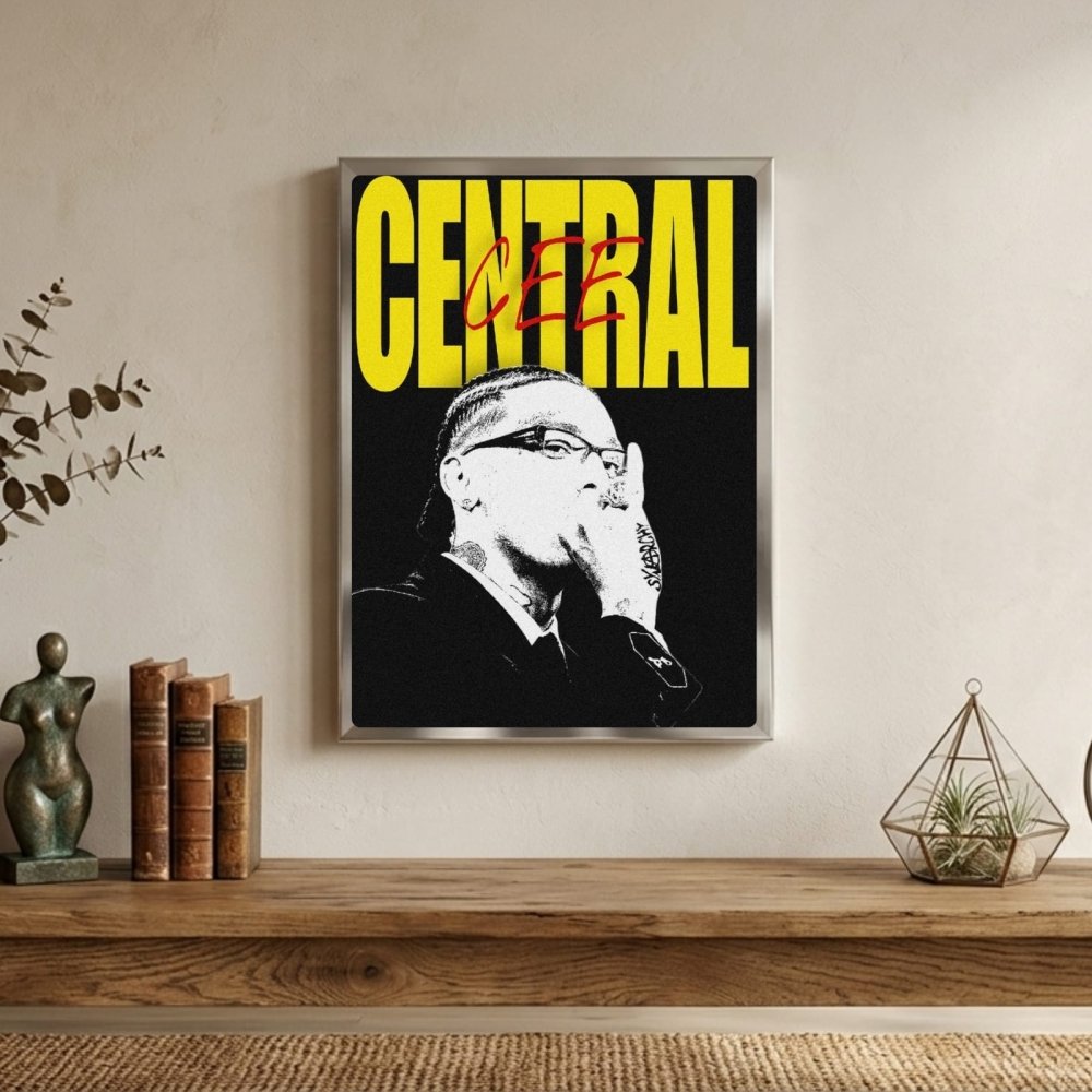 Central Cee Poster with Frame - Vibes DistrictCentral Cee Poster with Frame poster SilverVibes District