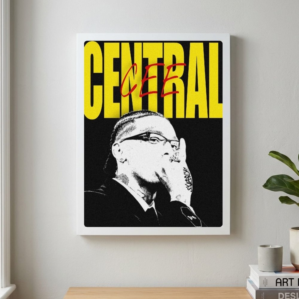 Central Cee Poster with Frame - Vibes DistrictCentral Cee Poster with Frame poster SilverVibes District