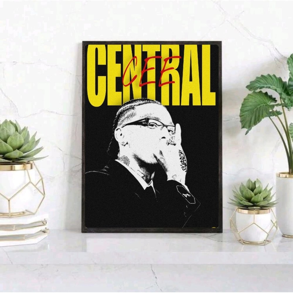 Central Cee Poster with Frame - Vibes DistrictCentral Cee Poster with Frame poster SilverVibes District