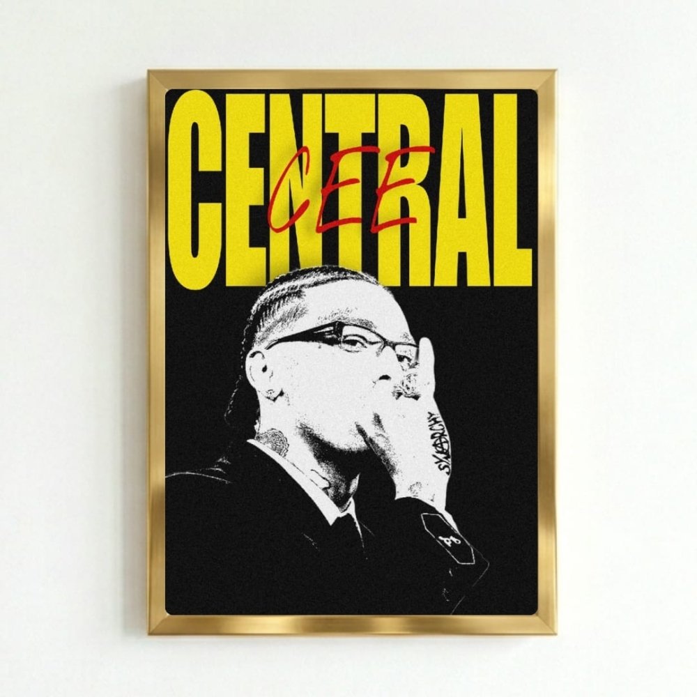 Central Cee Poster with Frame - Vibes DistrictCentral Cee Poster with Frame poster GoldVibes District