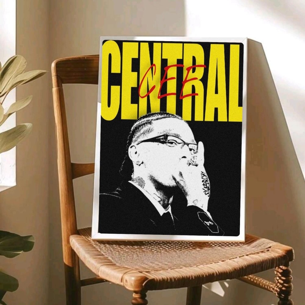 Central Cee Poster with Frame - Vibes DistrictCentral Cee Poster with Frame poster SilverVibes District