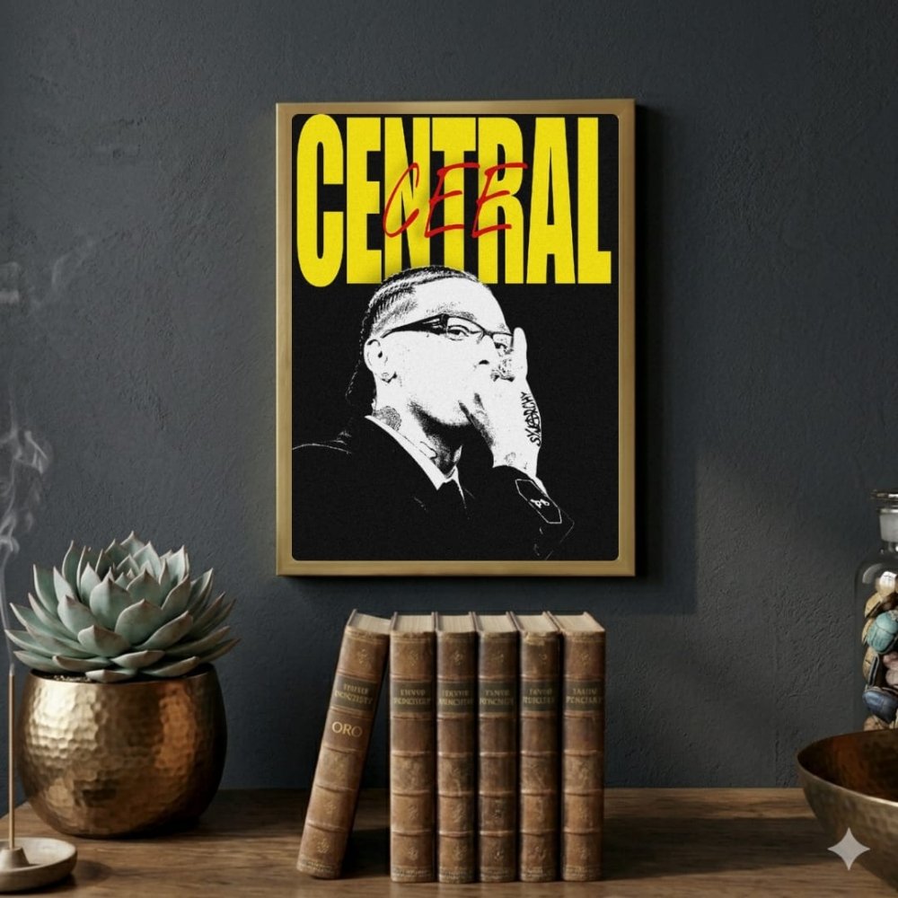 Central Cee Poster with Frame - Vibes DistrictCentral Cee Poster with Frame poster SilverVibes District