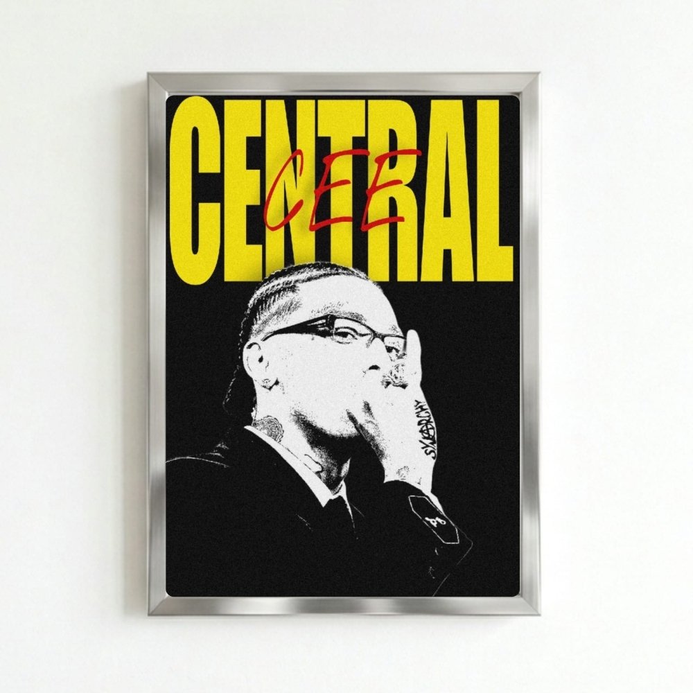 Central Cee Poster with Frame - Vibes DistrictCentral Cee Poster with Frame poster SilverVibes District