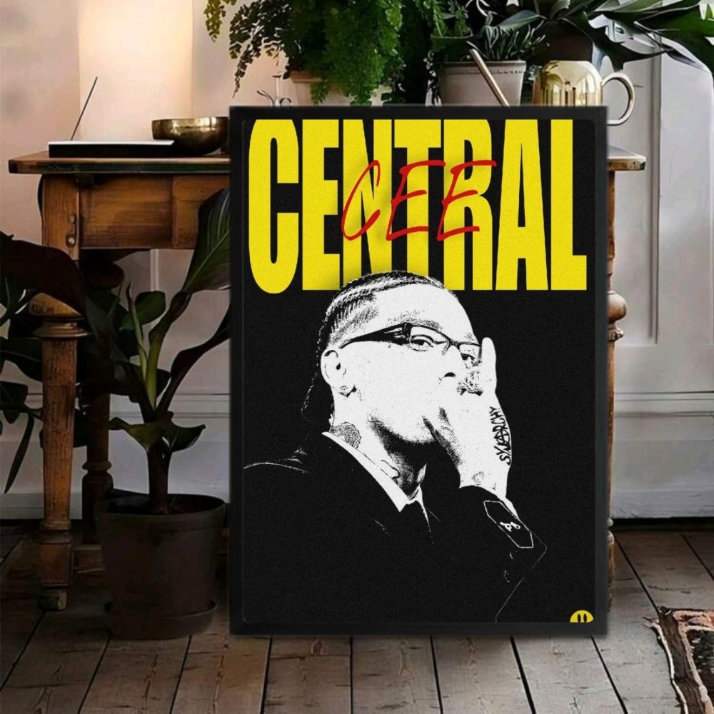 Central Cee Poster with Frame - Vibes DistrictCentral Cee Poster with Frame poster SilverVibes District