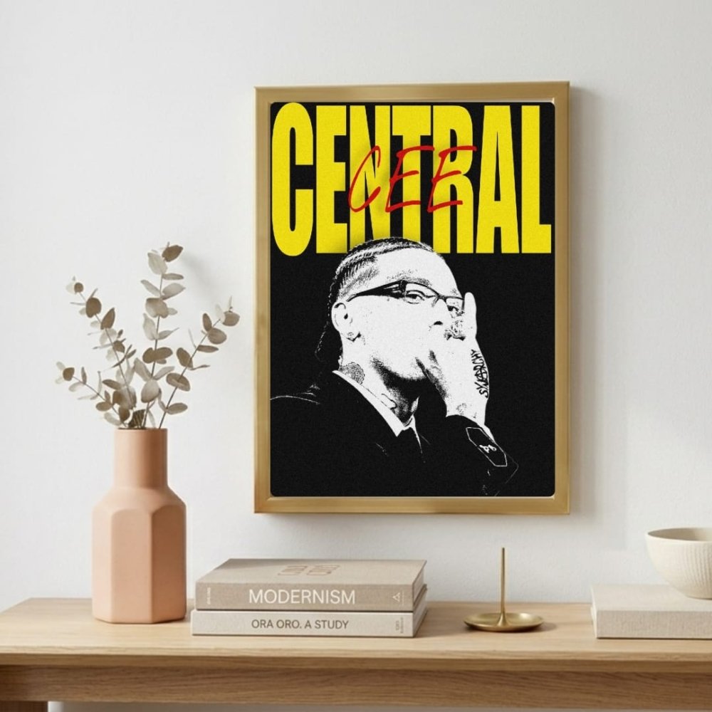 Central Cee Poster with Frame - Vibes DistrictCentral Cee Poster with Frame poster SilverVibes District