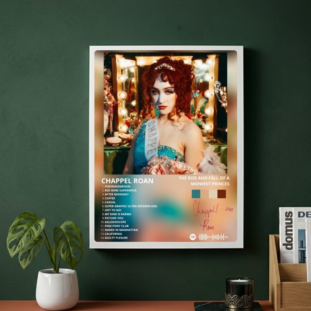 Chappell Roan - The Rise And Fall Of A Midwest Princess Poster with Frame - Vibes DistrictChappell Roan - The Rise And Fall Of A Midwest Princess Poster with Frame poster SilverVibes District