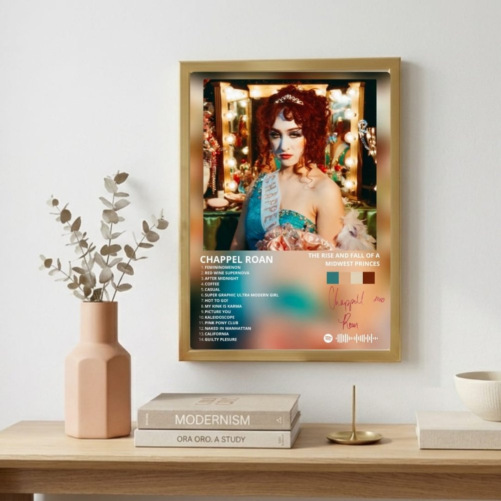 Chappell Roan - The Rise And Fall Of A Midwest Princess Poster with Frame - Vibes DistrictChappell Roan - The Rise And Fall Of A Midwest Princess Poster with Frame poster SilverVibes District