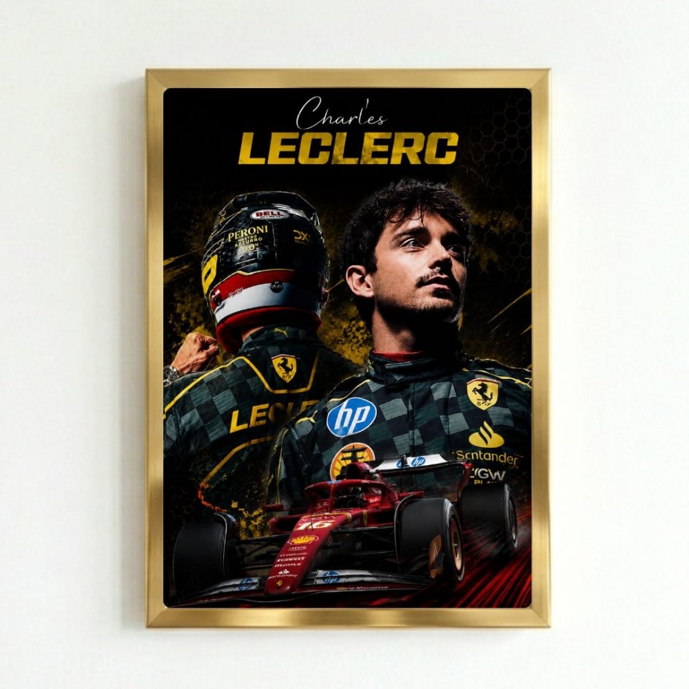 charles leclerc ferrari - Vibes Districtcharles leclerc ferrari poster GoldVibes District
