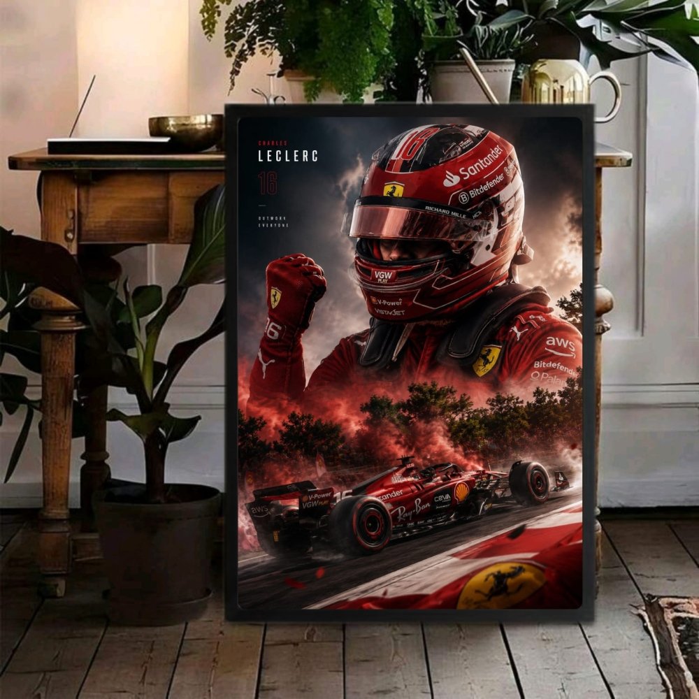 charles leclerc ferrari f1 - Vibes Districtcharles leclerc ferrari f1 poster GoldVibes District