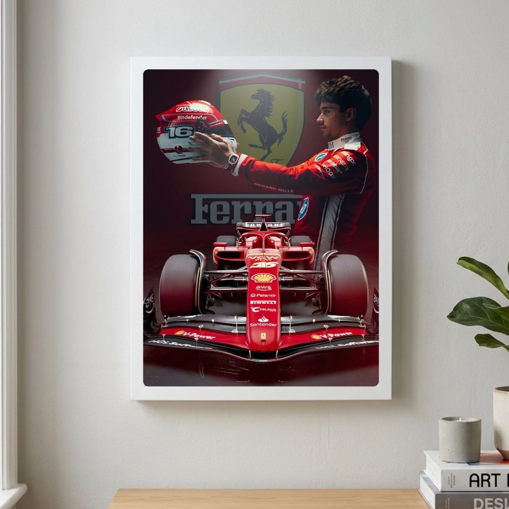 charles leclerc ferrari f1 - Vibes Districtcharles leclerc ferrari f1 poster BiancoVibes District