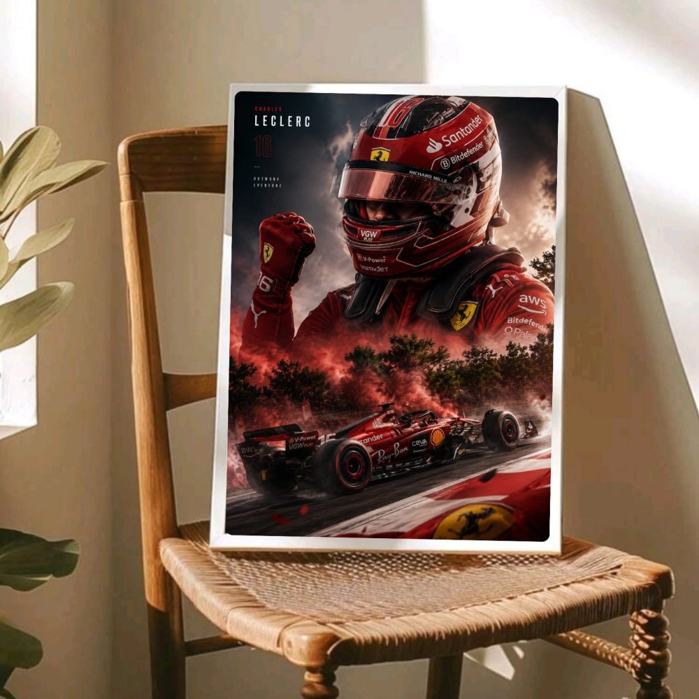 charles leclerc ferrari f1 - Vibes Districtcharles leclerc ferrari f1 poster GoldVibes District
