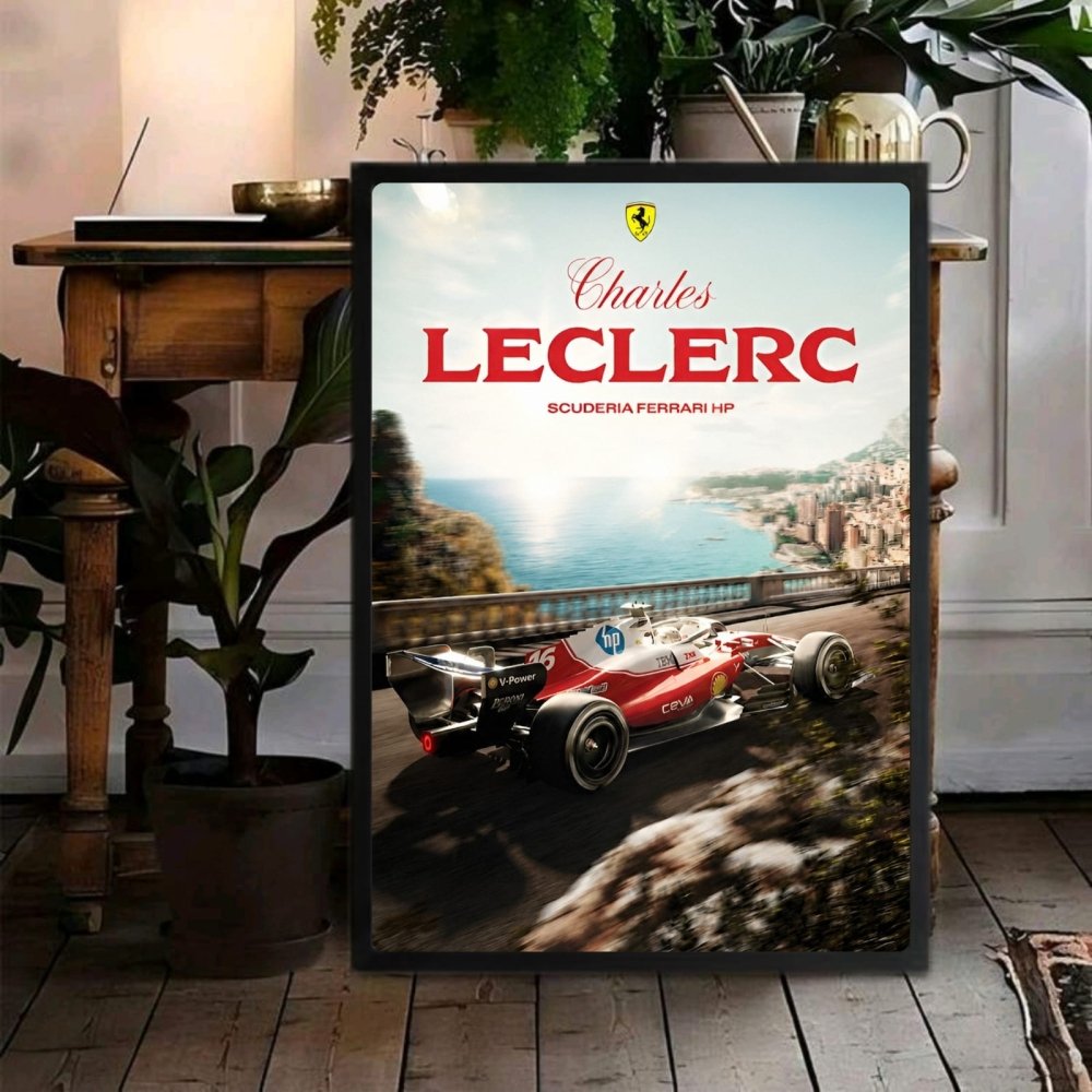 charles leclerc ferrari f1 - Vibes Districtcharles leclerc ferrari f1 poster NeroVibes District