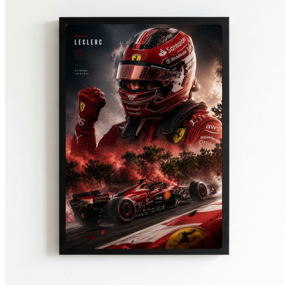charles leclerc ferrari f1 - Vibes Districtcharles leclerc ferrari f1 poster NeroVibes District