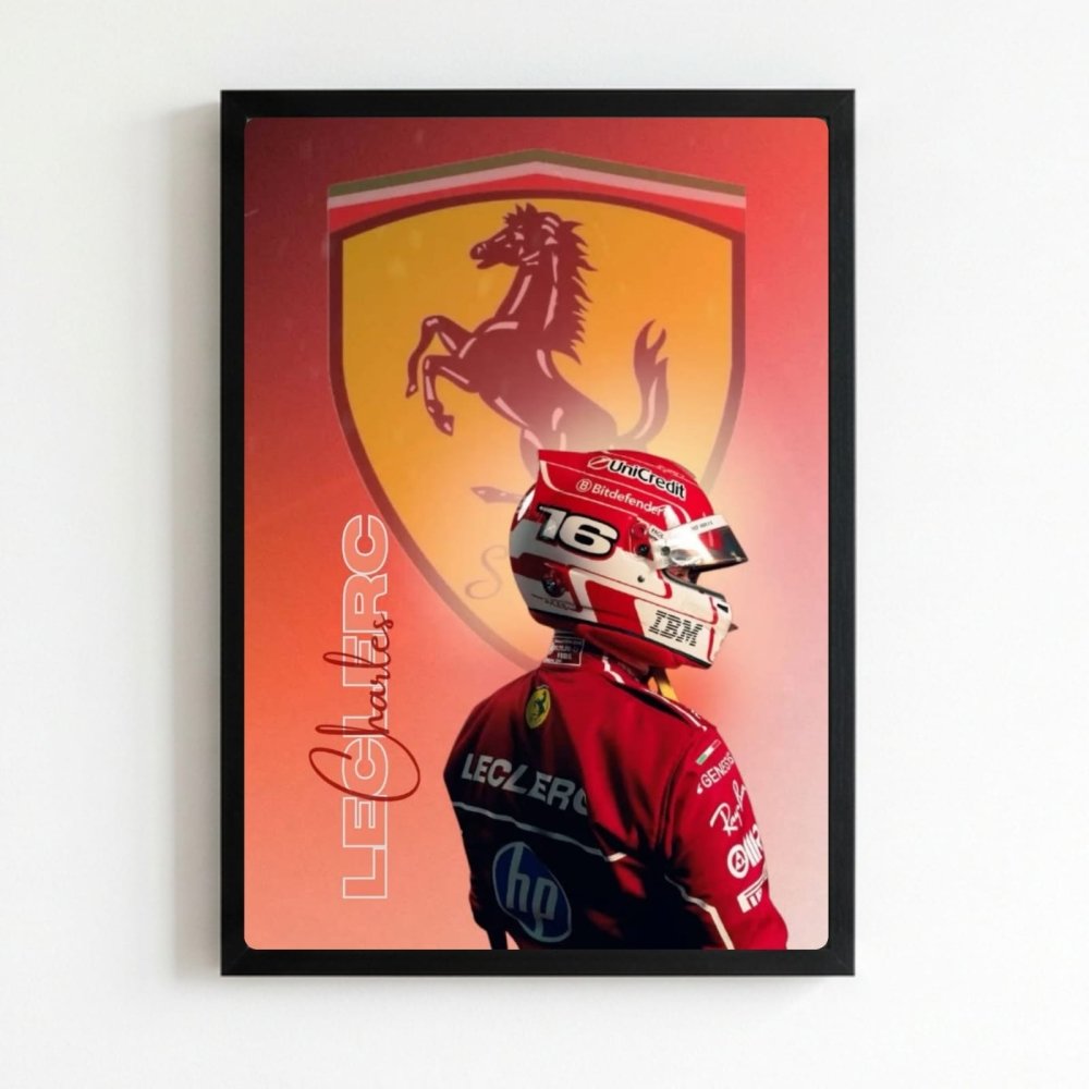 charles leclerc ferrari f1 - Vibes Districtcharles leclerc ferrari f1 poster NeroVibes District