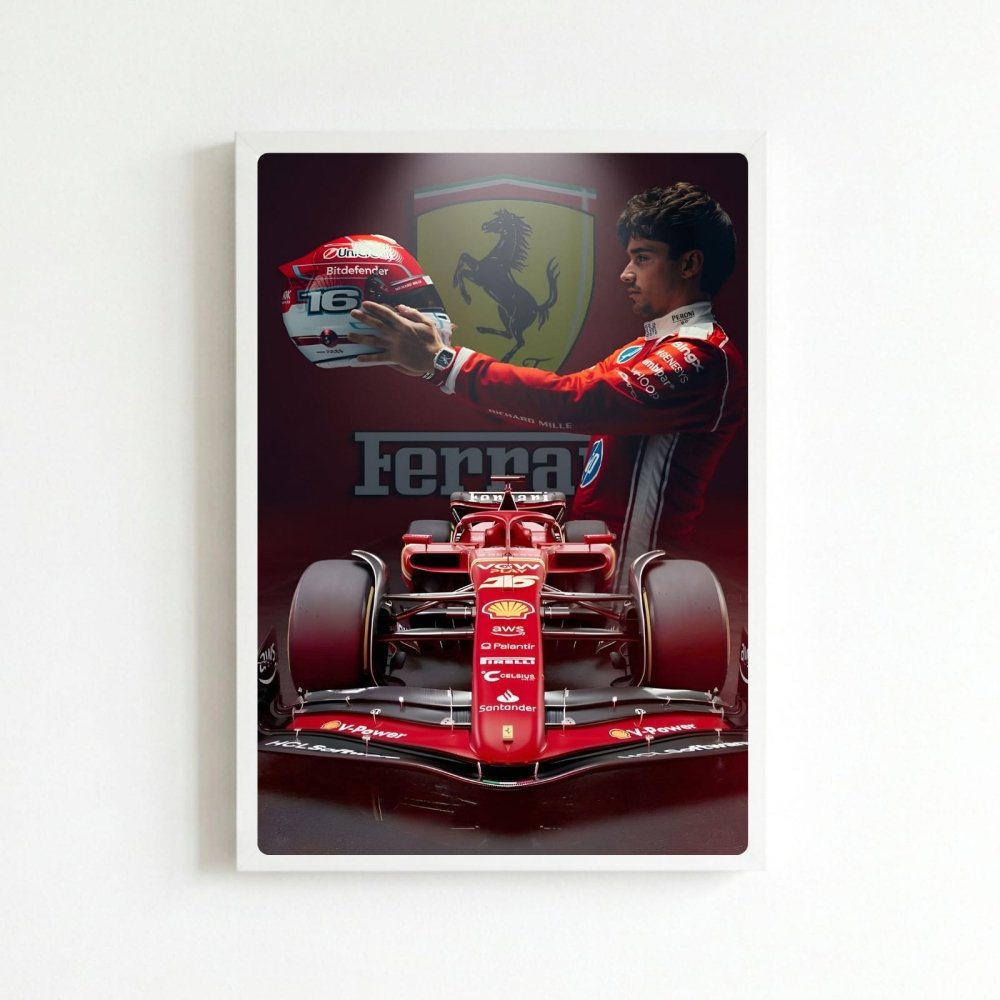 charles leclerc ferrari f1 - Vibes Districtcharles leclerc ferrari f1 poster BiancoVibes District