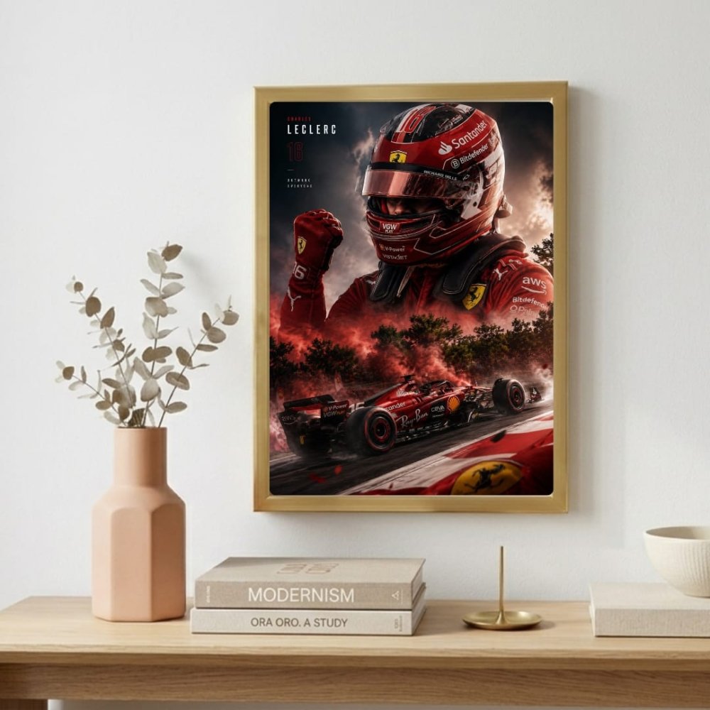charles leclerc ferrari f1 - Vibes Districtcharles leclerc ferrari f1 poster GoldVibes District